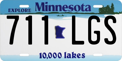 MN license plate 711LGS