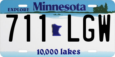 MN license plate 711LGW