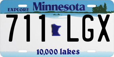 MN license plate 711LGX