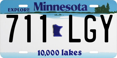 MN license plate 711LGY