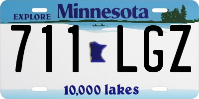 MN license plate 711LGZ