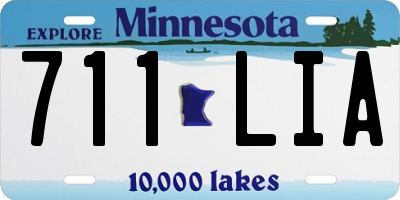 MN license plate 711LIA
