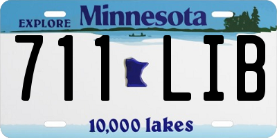 MN license plate 711LIB