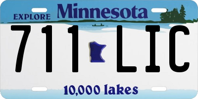 MN license plate 711LIC