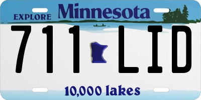 MN license plate 711LID