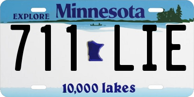 MN license plate 711LIE