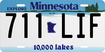 MN license plate 711LIF