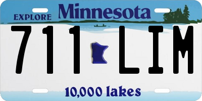 MN license plate 711LIM