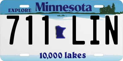MN license plate 711LIN