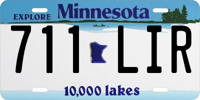 MN license plate 711LIR
