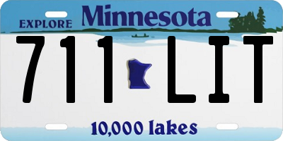 MN license plate 711LIT