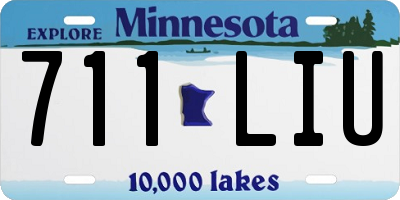 MN license plate 711LIU