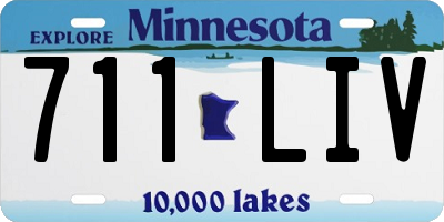 MN license plate 711LIV