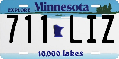 MN license plate 711LIZ