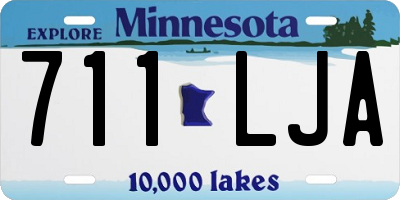 MN license plate 711LJA