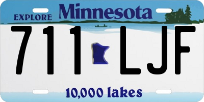MN license plate 711LJF