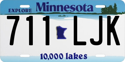 MN license plate 711LJK