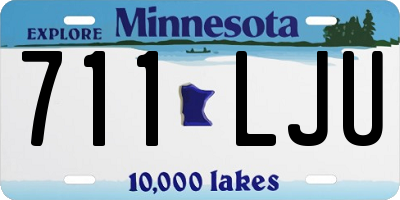 MN license plate 711LJU