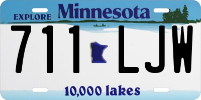 MN license plate 711LJW