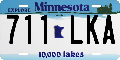 MN license plate 711LKA