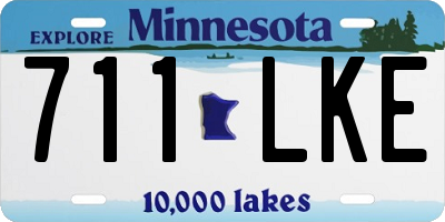 MN license plate 711LKE