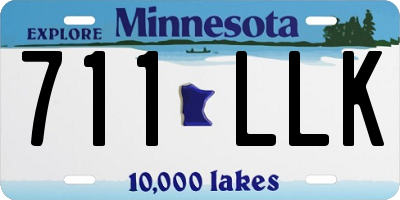 MN license plate 711LLK