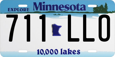 MN license plate 711LLO