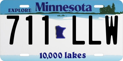 MN license plate 711LLW