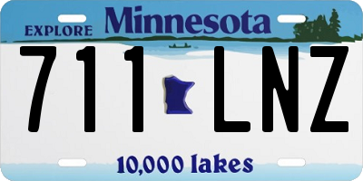 MN license plate 711LNZ