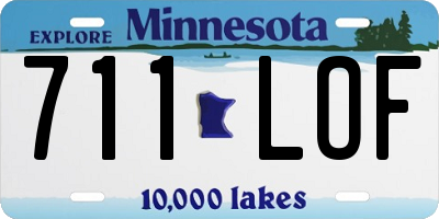 MN license plate 711LOF