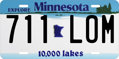 MN license plate 711LOM