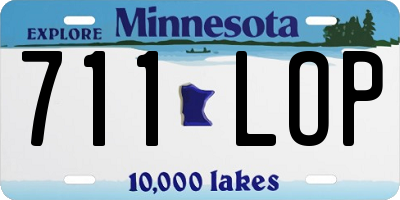MN license plate 711LOP