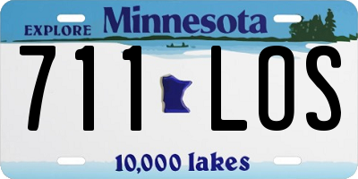 MN license plate 711LOS