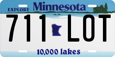 MN license plate 711LOT