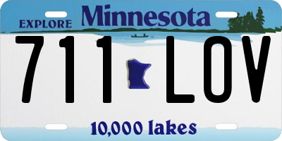 MN license plate 711LOV