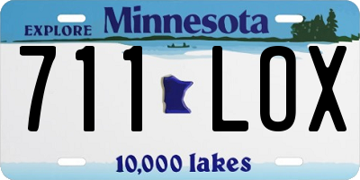 MN license plate 711LOX