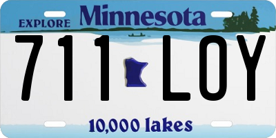 MN license plate 711LOY