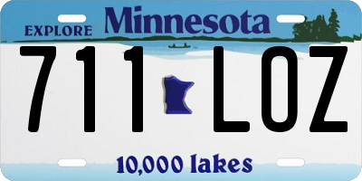 MN license plate 711LOZ