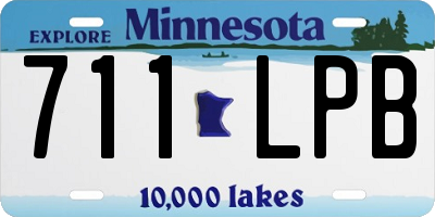 MN license plate 711LPB
