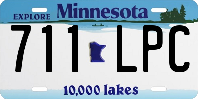 MN license plate 711LPC