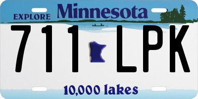 MN license plate 711LPK