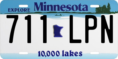 MN license plate 711LPN