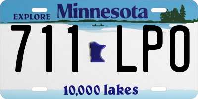 MN license plate 711LPO