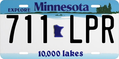 MN license plate 711LPR