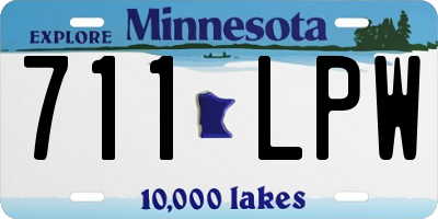 MN license plate 711LPW