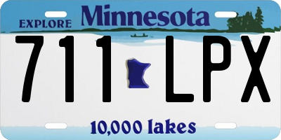 MN license plate 711LPX
