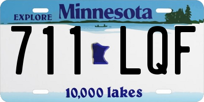 MN license plate 711LQF