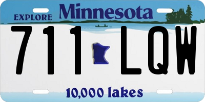 MN license plate 711LQW