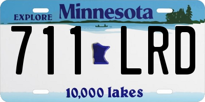 MN license plate 711LRD