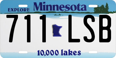 MN license plate 711LSB